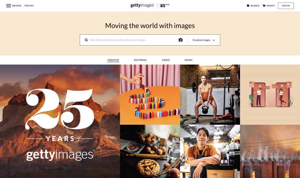 Selling photos with Getty Images