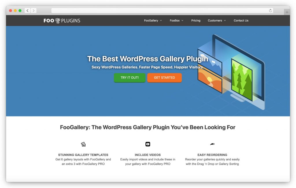 FooGallery interface - WP gallery plugin