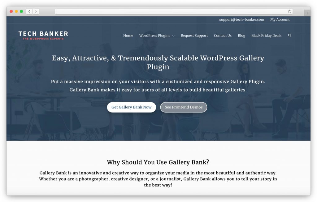 Gallery Bank interface - WP gallery plugin